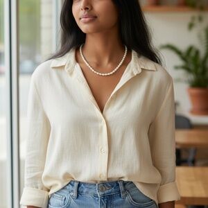 Vintage Fashion Knotted 20” Fresh Water Pearl Necklace with spring ring